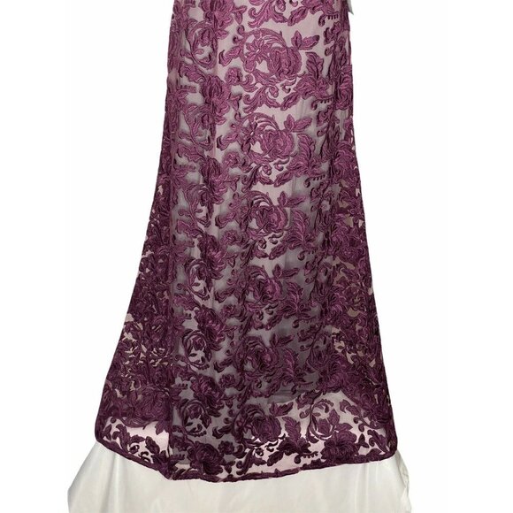NWT JS Collections Womens 6 Short Sleeve Lace Purp - Picture 4 of 10